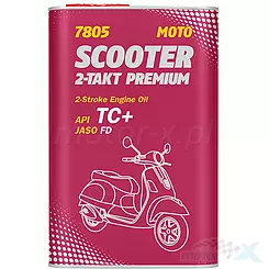 Olej 2T Mannol Premium Scooter 7805 półsyntetyczny metalowa puszka 1L