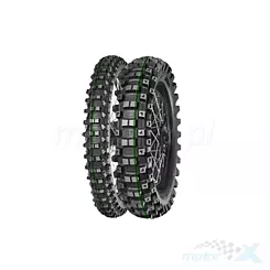Opona motocyklowa offroad Mitas 120/90-18 TERRA FORCE-EX MH SUPER LIGHT 65R TT (ZIELONY PASEK) tył