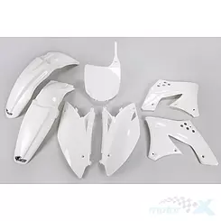 Zestaw osłon nadwozia biały UFO Plast Kawasaki KXF 250 09-12