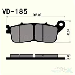 Klocki hamulcowe Vesrah VD-185 (FA636)