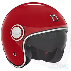 Kask otwarty Jet z blendą Nox PREMIUM Heritage Czerwony