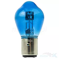 Żarówka S2 BA20D 12V 35/35W niebieska tuning 
