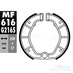 Szczęki hamulcowe 200x27mm Galfer MF616