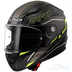 Kask integralny LS2 FF353 Rapid II Rokku Matt Black Hi-Vis Yellow
