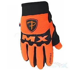 Rękawice motocyklowe dziecięce, cross, pomarańczowe, Polednik MX II Baby