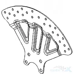 Tarcza hamulcowa blokady przechyłu, przód, Kymco CV3 550