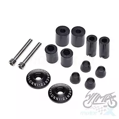 Końcówka kierownicy, czarne, Leoshi CNC, Yamaha NMax
