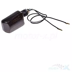 Kierunkowskaz M8 mini czarny krótki ciemny klosz