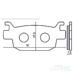 Klocki hamulcowe RMS Honda Forza 250 / Jazz 250 / SH 300