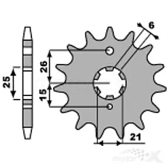 Zębatka przednia 530 15 zębów JT Sprockets JTF509