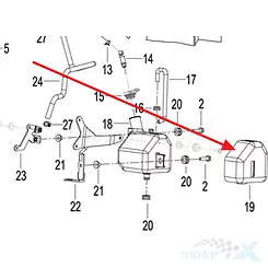 Osłona zbiornika płynu chłodniczego Keeway 06113L430000
