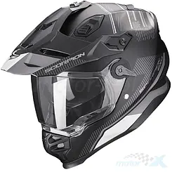 Kask motocyklowy offroad, szaro-czarny (mat), Scorpion ADF-9000 Air Desert