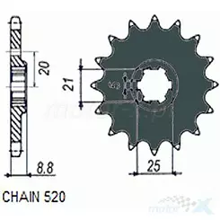 Zębatka przednia Sunstar  SUNF317  13 zębów