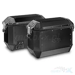 Kufry boczne Kappa KMS36BPACK2, 36L, 2 sztuki, monokey KMS K'MISSION aluminiowe czarne, dodatkowy zamek