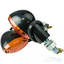 Kierunkowskazy M10 LED czarne pomarańczowy klosz