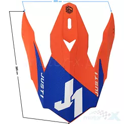Daszek kasku JUST1 J18 VERTIGO PEAK blue-white-fluo orange matt