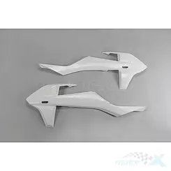 Osłony chłodnicy białe UFO Plast KTM SX / SX-F / EXC / EXC-F 16-19
