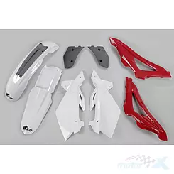 Zestaw osłon nadwozia biało-czerwono-granatowy UFO Plast Husqvarna CR 125 / 250 06-08