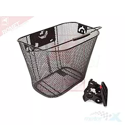 Koszyk rowerowy metal. + klip. BUCHEL 405 05 001 city basket BSP 001 black