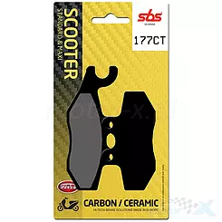 Klocki hamulcowe  karbonowe SBS Dual Carbon Scooter 177CT
