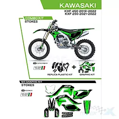 Zestaw osłon nadwozia czarny UFO Plast Kawasaki KXF 250 / 450