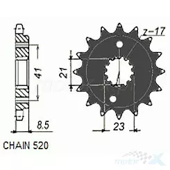 Zębatka przednia Sunstar  SUNF362  14 zębów