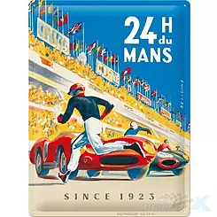 Tablica, plakat 30x40 cm, tłoczona blacha, 24h le mans poster Nostalgic Art 23346