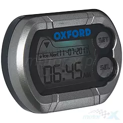 Zegarek elektroniczny z termometrem, kolor srebrny, Oxford DigiClock