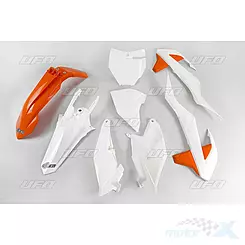 Zestaw osłon nadwozia biało-pomarańczowe UFO Plast KTM SX 85