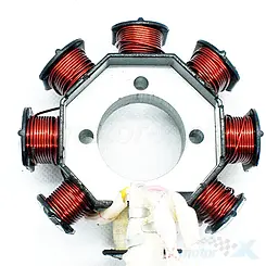 Stator iskrownik, stojan alternatora, 8 cewek, 5 przewodów, CB250 ZS169FMM Zongshen