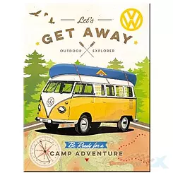 Magnes 6x8cm VW Bulli Let Get Away Nostalgic Art 14330