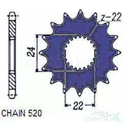 Zębatka przednia Sunstar  SUNF375  14 zębów