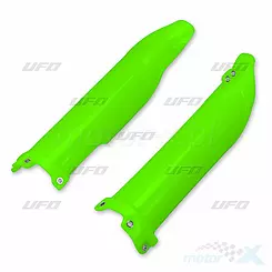 Osłony amortyzatorów zielone fluo UFO Plast Kawasaki KXF 450 16-19