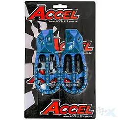 Podnóżki kierowcy, niebieskie, Accel FP25BL