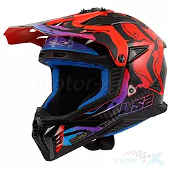 Kask offroad LS2 MX708 Fast II Wash Połysk Czerwony