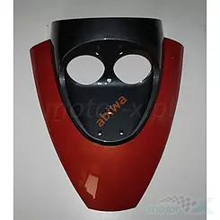 Osłona przednia górna czerwono-grafitowa Baotian BT49QT-7 / Motobi Żbik / Zipp Triad 1