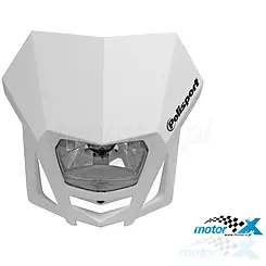 Lampa przednia, reflektor, biały, Polisport LMX