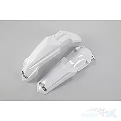 Błotnik przedni i błotnik tylny zestaw białe UFO Plast Yamaha YZ 85 15-21