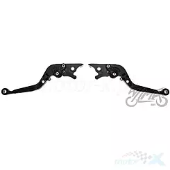 Dźwignia hamulca + dźwignia sprzęgła, czarne, Leoshi CNC, Yamaha NMax