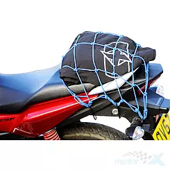 Siatka bagażowa 30x30cm z 6 hakami, niebieska, Oxford Cargo Net 