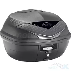 Kufer centralny 35L, monolock z płytą, białe odblaski, Kappa K355NT2 