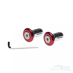 Końcówki kierownicy rozporowe 13/17 mm 2 sztuki czerwone