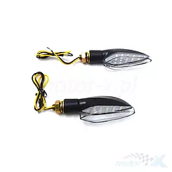 Kierunkowskazy (ch-1001-2) led czarne (plastikowe / trójkątne / długie ramie )