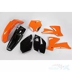Zestaw osłon nadwozia czarno-pomarańczowe UFO Plast KTM SX 125 / 250 / 400 01-03