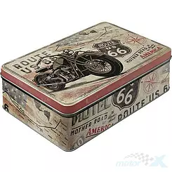 Puszka płaska Router 66 Bike Map Nostalgic Art 30752