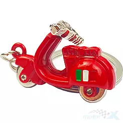 Brelok do kluczy, skuter Vespa, czerwony