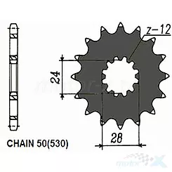Zębatka przednia Sunstar SUNF516  18 zębów