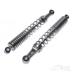 Amortyzatory tylne, na oś 10mm, długość 315mm, chrom, WM Motor, Romet motorynka