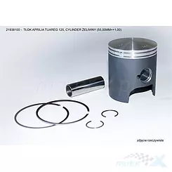 Tłok kompletny 54.95mm, cylinder żeliwny, Vertex 21938100
