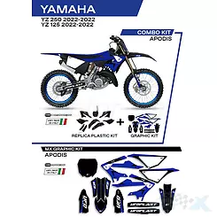 Zestaw osłon nadwozia czarno-niebieski UFO Plast Yamaha YZ 125 / 250